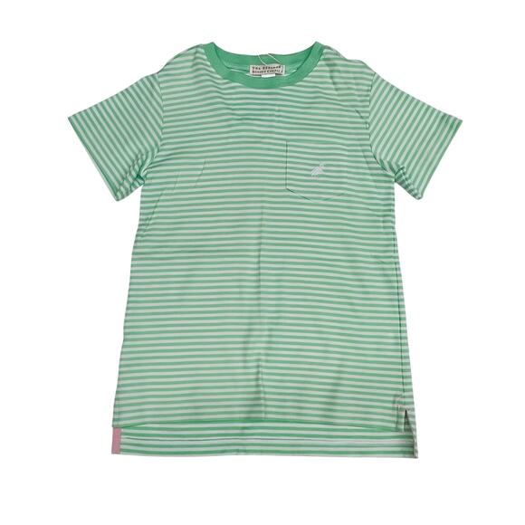 NWT TBBC Size 10 Carter Crewneck in Grace Bay Green Stripe - Picture 1 of 3